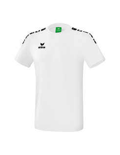 Erima Freizeit-Trainings Tshirt Essential 5-C - Baumwollmix - weiss/schwarz Herren